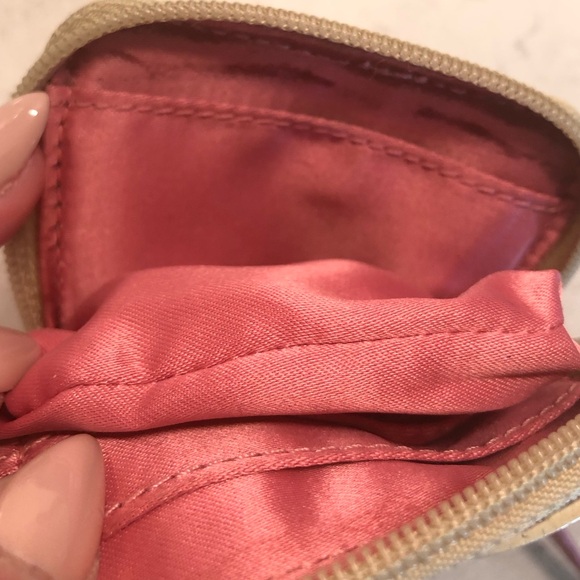 COACH Pink & Gold Op Art Signature Heart Coated Canvas & Leather Wristlet Wallet - Picture 16 of 16